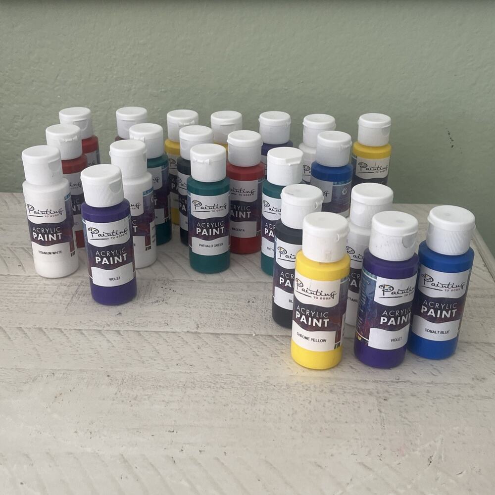 22 2oz Bottles Of Painting To Gogh Acrylic Paint All Different Colors